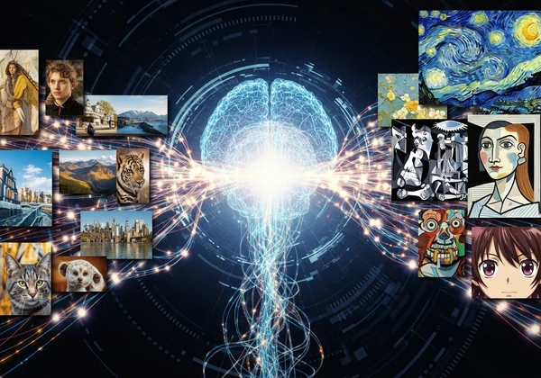 Neural network learning artistic styles from images