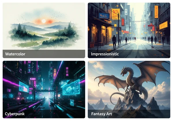 Comparing sharp and soft AI art styles