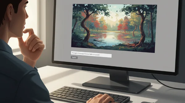 AI painting with distorted details and colors